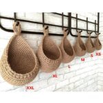 Wall-mounted Vegetable Basket Fruit and Sundry Basket Natural Wicker Weave Storage Basket Kitchen Storage Home Decoration - Image 6