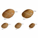 Oval Rattan Woven Storage Basket Bread Fruit Food Storage Tray Handmade Vegetable Display Rattan Basket Kitchen Storage - Image 6