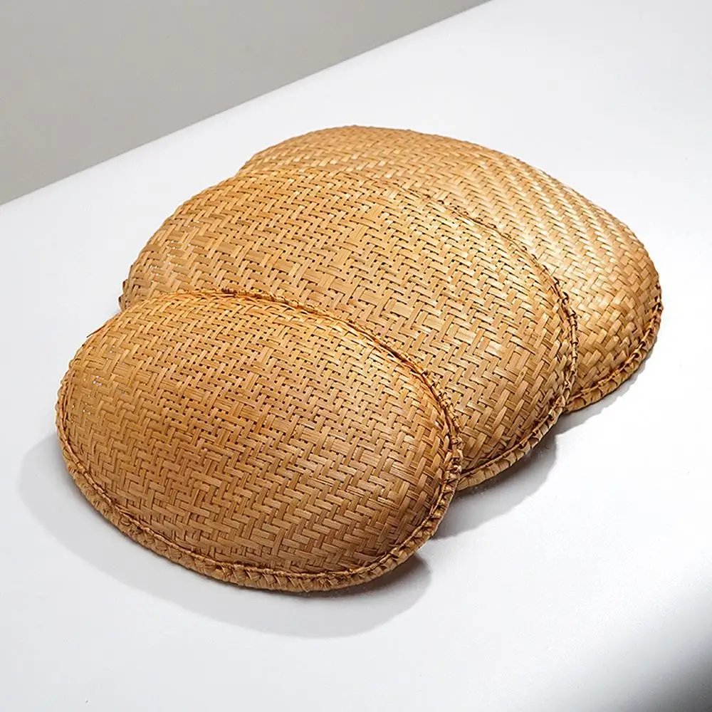 Oval Rattan Woven Storage Basket Bread Fruit Food Storage Tray Handmade Vegetable Display Rattan Basket Kitchen Storage