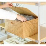 Handmade Seagrass Woven Storage Box Seaweed Storage Finishing Basket with Lid Sundry Bath Cosmetic Towel Container mx01161829 - Image 3