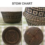 New 1pc Foldable Handmade Rattan Woven Flower Basket Seagrass Clothing Storage Basket Home Decoration Flower Basket - Image 3
