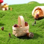 Basket Baskets Mini Woven Picnic Easter For Tiny Crafts Small Wooden Miniature With Flower Wood Favors Party Wicker Handles - Image 6