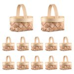 Basket Baskets Mini Woven Picnic Easter For Tiny Crafts Small Wooden Miniature With Flower Wood Favors Party Wicker Handles