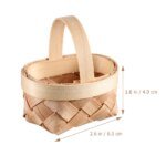 Basket Baskets Mini Woven Picnic Easter For Tiny Crafts Small Wooden Miniature With Flower Wood Favors Party Wicker Handles - Image 2