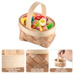 Basket Baskets Mini Woven Picnic Easter For Tiny Crafts Small Wooden Miniature With Flower Wood Favors Party Wicker Handles - Image 5