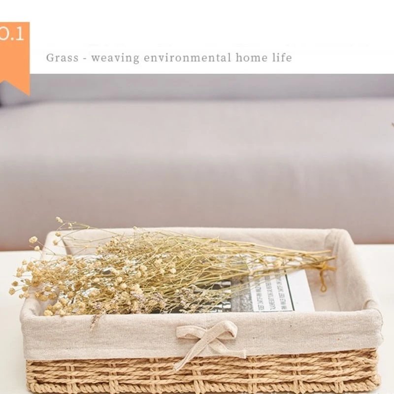 Woven Storage Baskets Metal and Rattan Organizer Storage Boxes with Cotton Lining Clothes Organizer Basket Bedroom Accessories