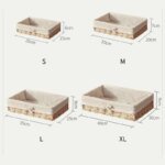 Woven Storage Baskets Metal and Rattan Organizer Storage Boxes with Cotton Lining Clothes Organizer Basket Bedroom Accessories - Image 6