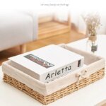 Woven Storage Baskets Metal and Rattan Organizer Storage Boxes with Cotton Lining Clothes Organizer Basket Bedroom Accessories - Image 2