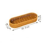 1pc Imitation Rattan Bread Basket Knife Fork Storage Box Fruit Vegetable Display Tray for Breakfast Food Dried Tray Woven Basket - Image 6