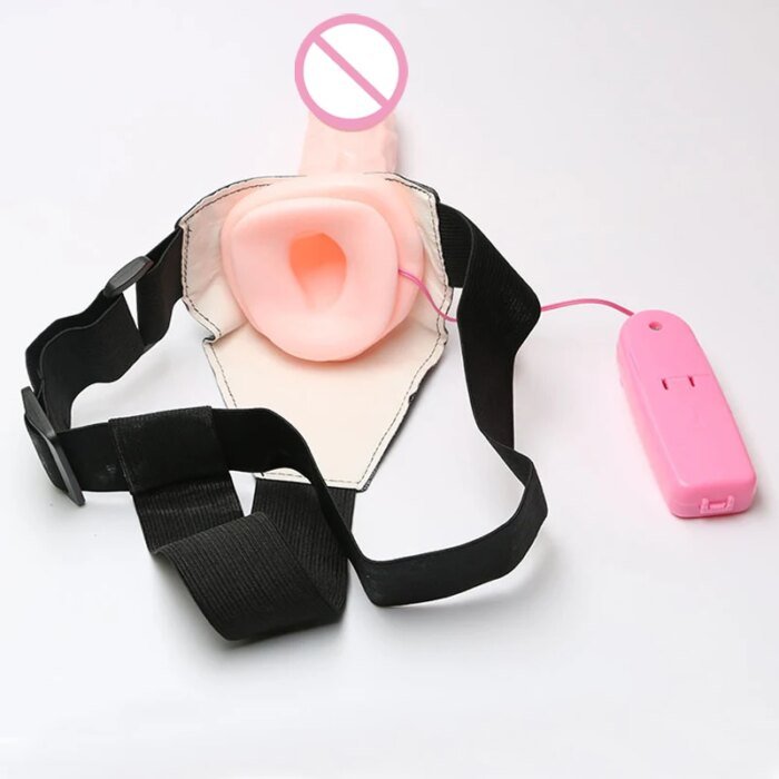 Lesbian Vibrating Hollow out Dildo Strap on Cock Ultra Elastic Harness Penis Anal Vibrating Panties Sex Toy Couples Adult games - Image 3