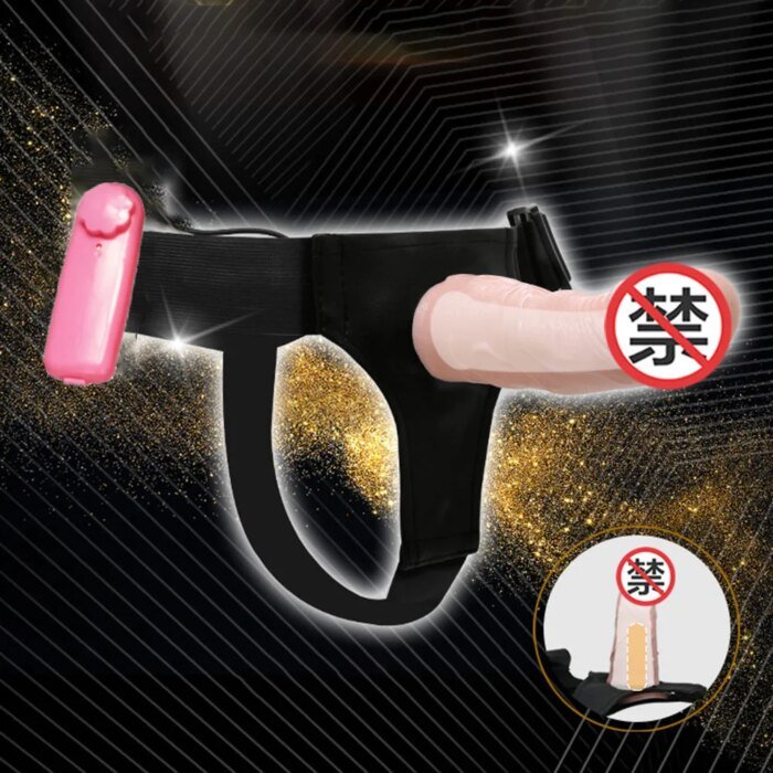 Lesbian Vibrating Hollow out Dildo Strap on Cock Ultra Elastic Harness Penis Anal Vibrating Panties Sex Toy Couples Adult games - Image 1