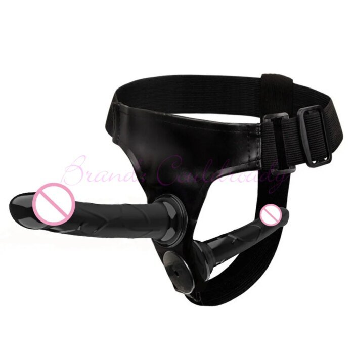 Double Penis Ended Strapon Ultra Elastic Harness Belt Strap On Dildo Adult Sex Toys for Woman Lesbian Couples - Image 2