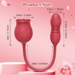 Rose Sucking Sex Toys Dildo Vibrator for Women 3in1 Thrusting G Spot Anal Vibrators Stimulator Female Vibrating Egg Adult Toys - Image 5
