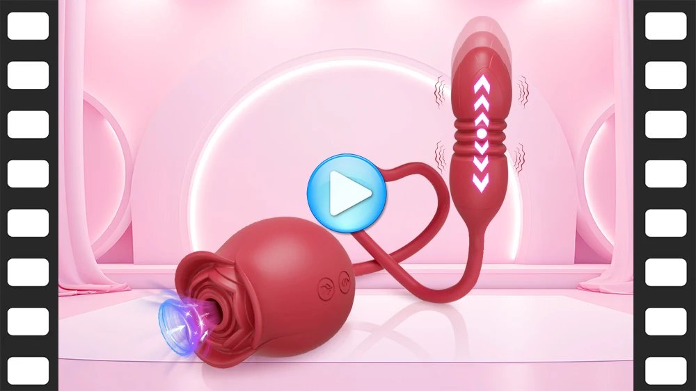 Rose Sucking Sex Toys Dildo Vibrator for Women 3in1 Thrusting G Spot Anal Vibrators Stimulator Female Vibrating Egg Adult Toys