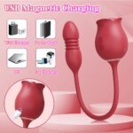 Rose Sucking Sex Toys Dildo Vibrator for Women 3in1 Thrusting G Spot Anal Vibrators Stimulator Female Vibrating Egg Adult Toys - Image 6