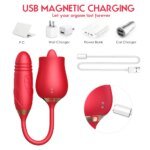 2-in-1 female masturbation rose sex toy Clit Clintoris G-point thrust Dildo oral sex vibrator G-point stimulation licking erotic - Image 6