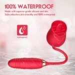 2-in-1 female masturbation rose sex toy Clit Clintoris G-point thrust Dildo oral sex vibrator G-point stimulation licking erotic - Image 4