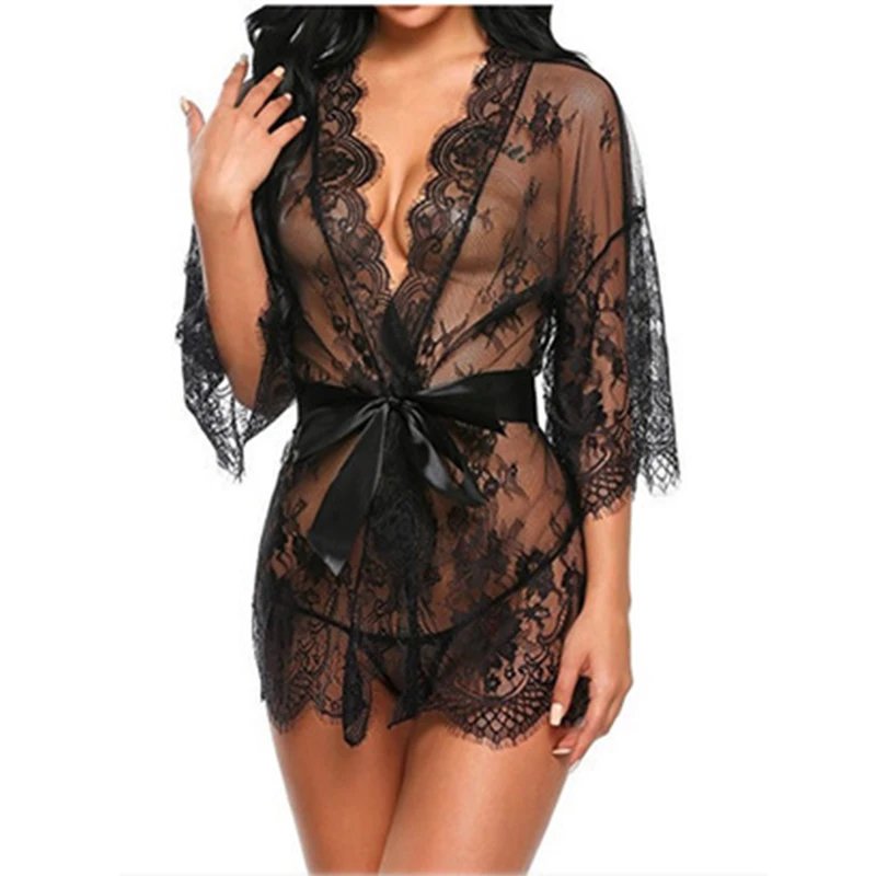 Sexy Underwear Flower Embroidery Lace Dress Sleeveless Backless Underwear Transparent Mesh Underwear Exotic Dress Sexy Suit Sexy Underwear Flower Embroidery Lace Dress Sleeveless Backless Underwear Transparent Mesh Underwear Exotic Dress Sexy Suit