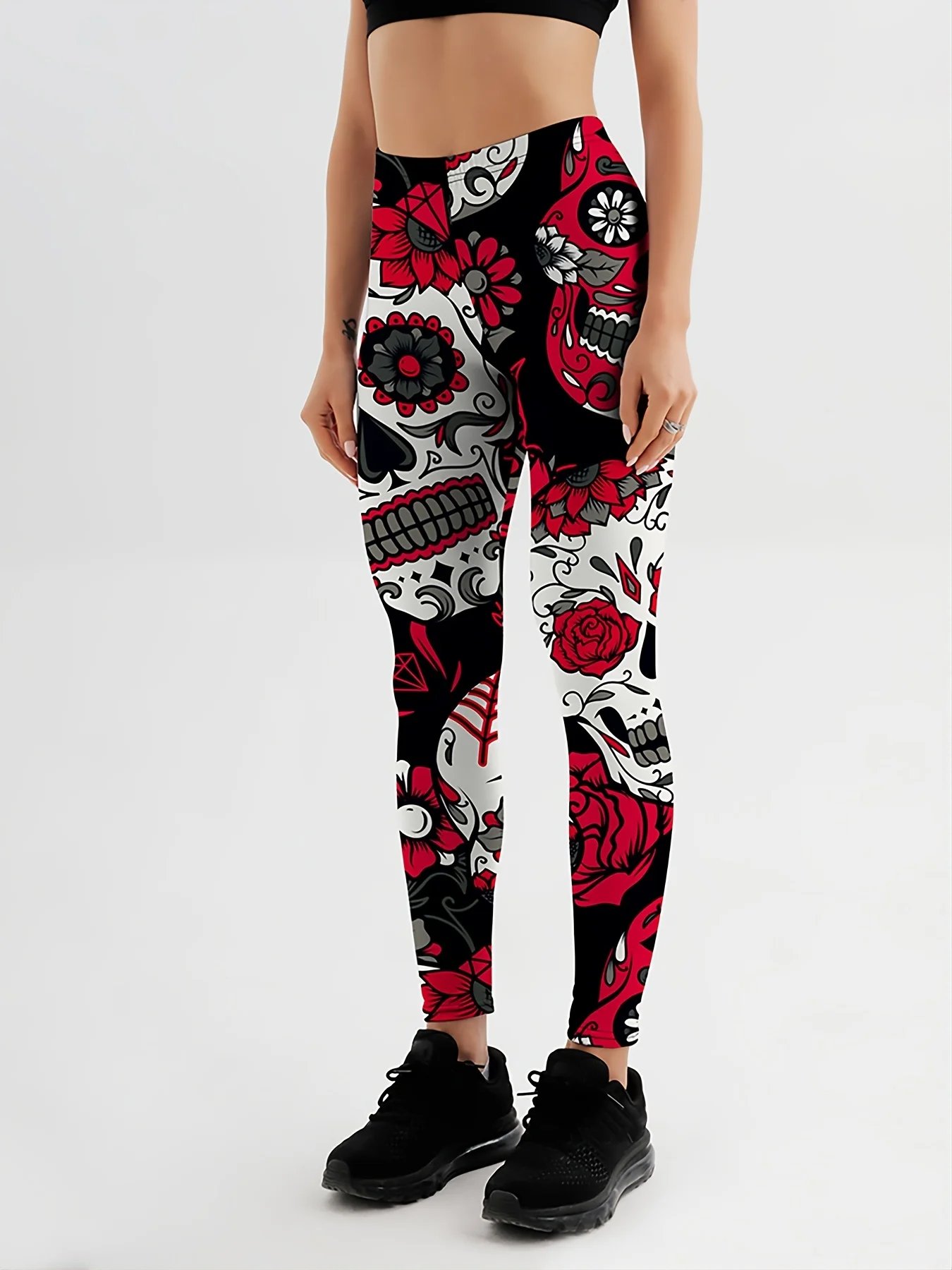 Qickitout Leggings Fitness Slim Women's colorful skull mas Legging Sexy Fashion Stretch Digital Print Pants Cool Trousers Qickitout Leggings Fitness Slim Women's colorful skull mas Legging Sexy Fashion Stretch Digital Print Pants Cool Trousers