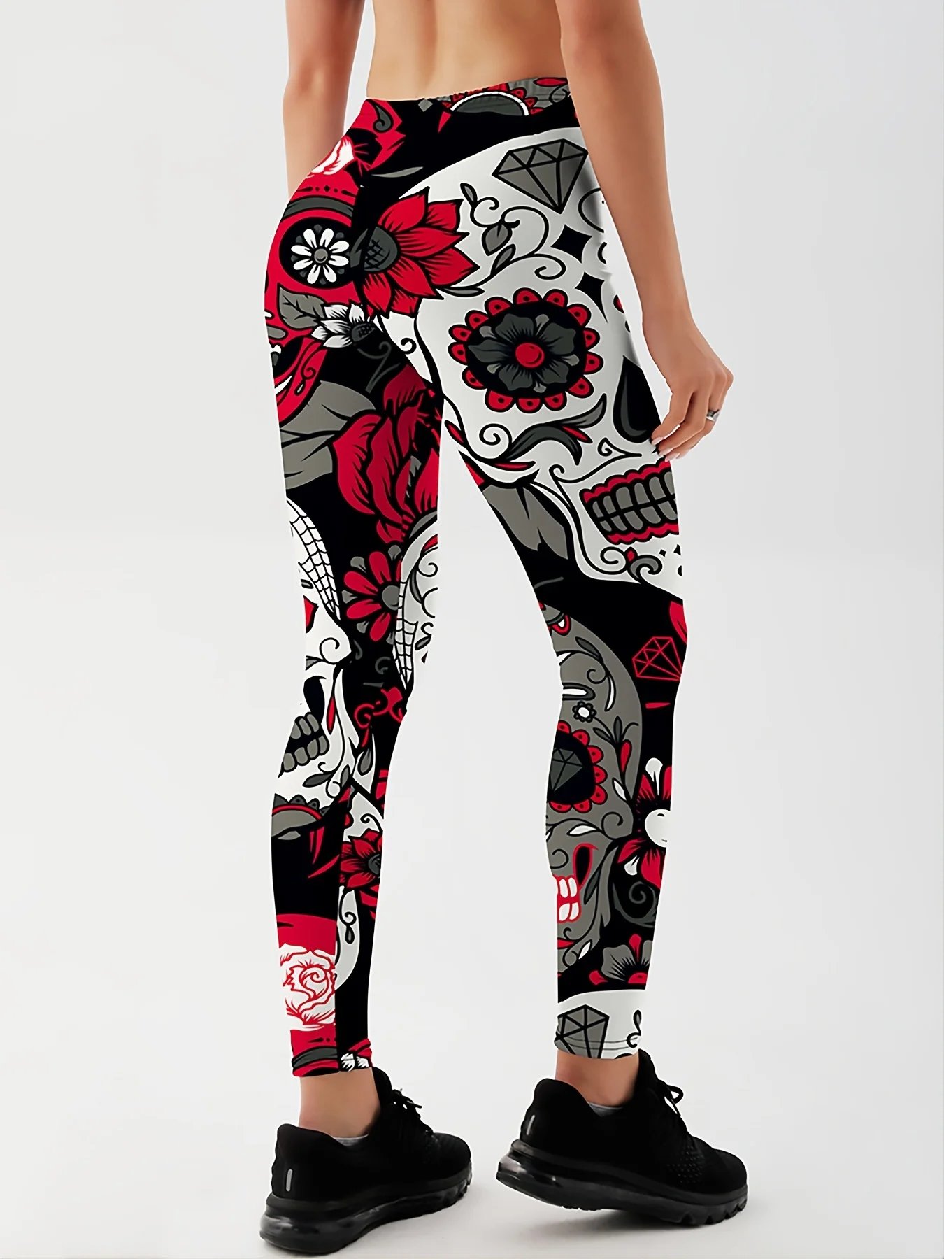 Qickitout Leggings Fitness Slim Women's colorful skull mas Legging Sexy Fashion Stretch Digital Print Pants Cool Trousers Qickitout Leggings Fitness Slim Women's colorful skull mas Legging Sexy Fashion Stretch Digital Print Pants Cool Trousers