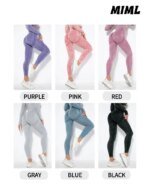 Seamless Women Push Up Fitness Leggings Yoga Pants Sportswear Woman Gym Tights Training Running High Waist Peach Yoga Pants - Image 6