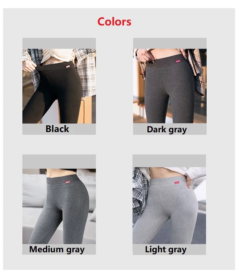 Ribbed Leggings For Women 2025 High Waist Autumn Winter Warm Legging Cotton Fashion Casual Threaded 2XL Black Pants Sexy Leggins
