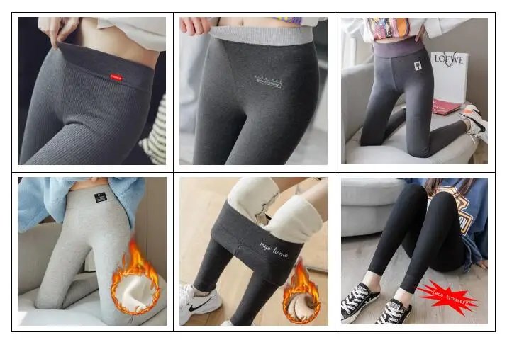 Ribbed Leggings For Women 2025 High Waist Autumn Winter Warm Legging Cotton Fashion Casual Threaded 2XL Black Pants Sexy Leggins