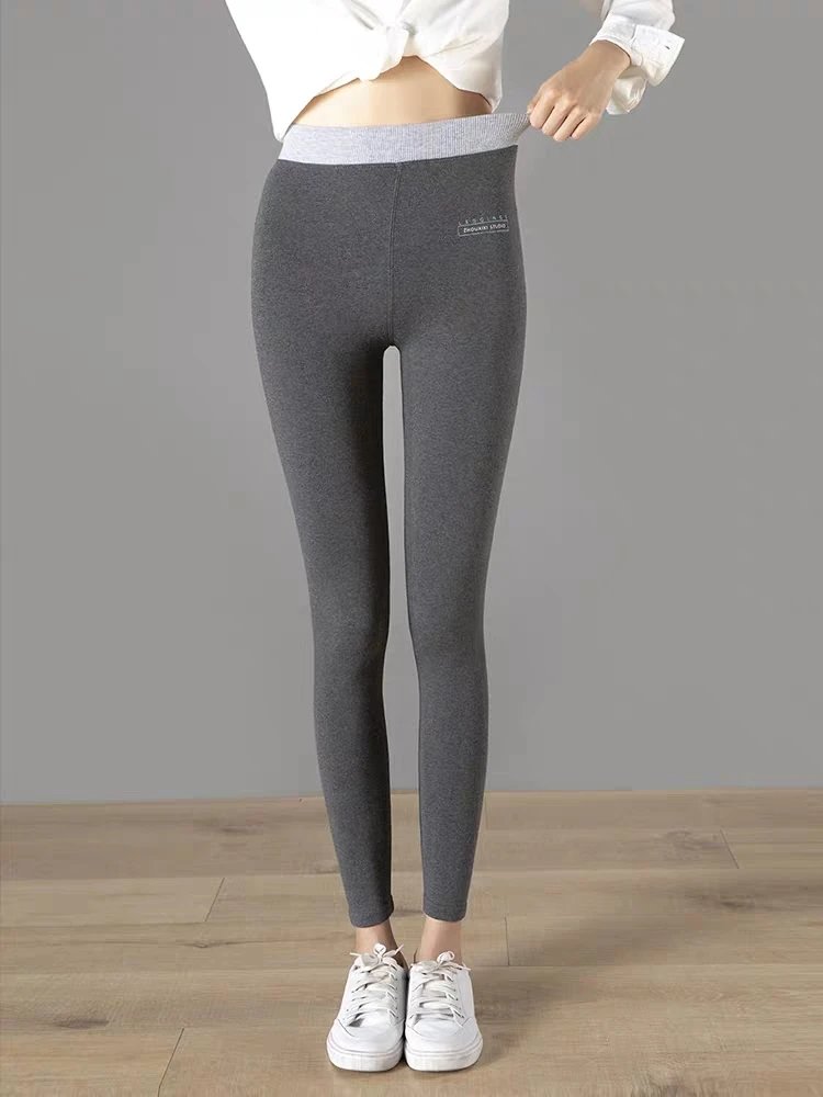 Ribbed Leggings For Women 2025 High Waist Autumn Winter Warm Legging Cotton Fashion Casual Threaded 2XL Black Pants Sexy Leggins