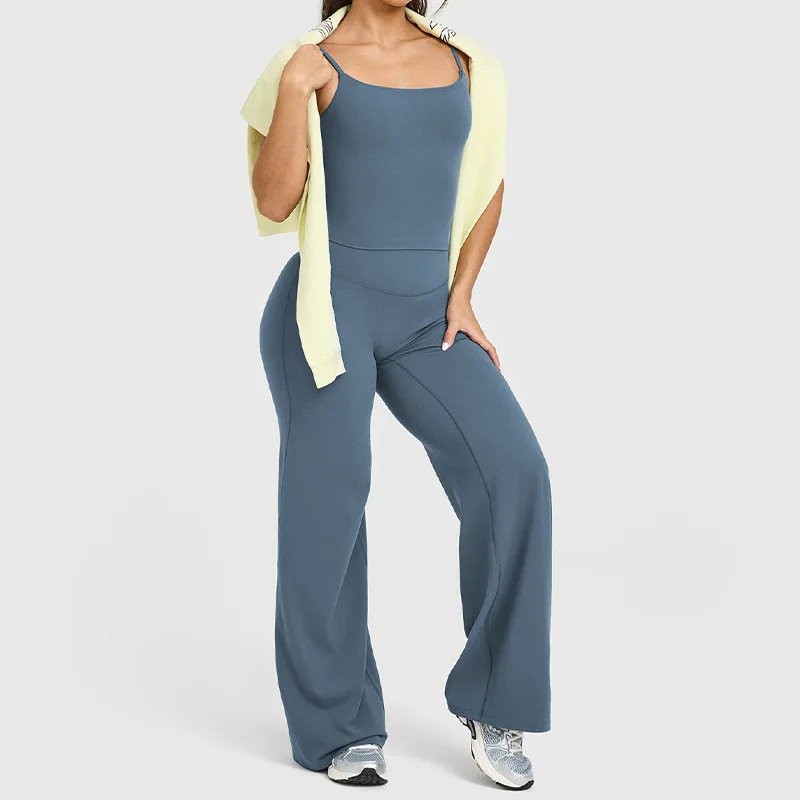 Casual sports fitness straight-leg pants for women soft breathable without awkward leggings ties yoga wide-leg sports pants