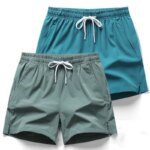 Men's Summer Sports Running Shorts Swim Trunks Quick Dry Shorts Breathable Drawstring With Pockets For Surfing Beach - Image 3