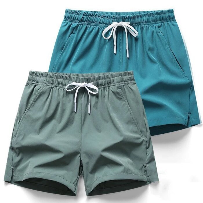 Men's Summer Sports Running Shorts Swim Trunks Quick Dry Shorts Breathable Drawstring With Pockets For Surfing Beach - Image 3