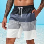 Sea Beach Casual Classic Stripe Beach Shorts For Men Loose Breathable Quick Dry Sport Board Short Summer Fashion New Short Pant - Image 3