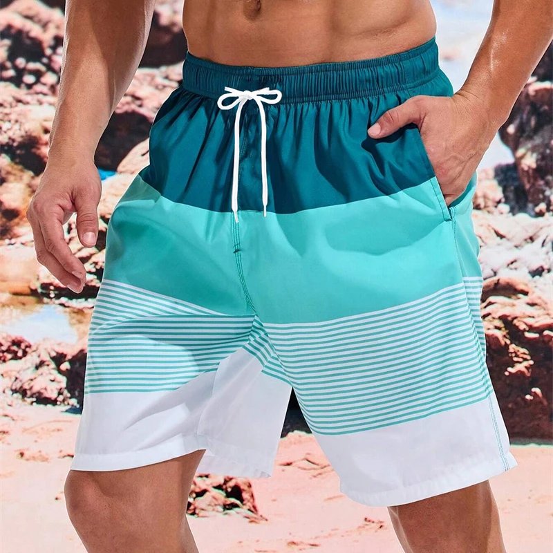614896-png99v.jpg Sea Beach Casual Classic Stripe Beach Shorts For Men Loose Breathable Quick Dry Sport Board Short Summer Fashion New Short Pant - Image 1