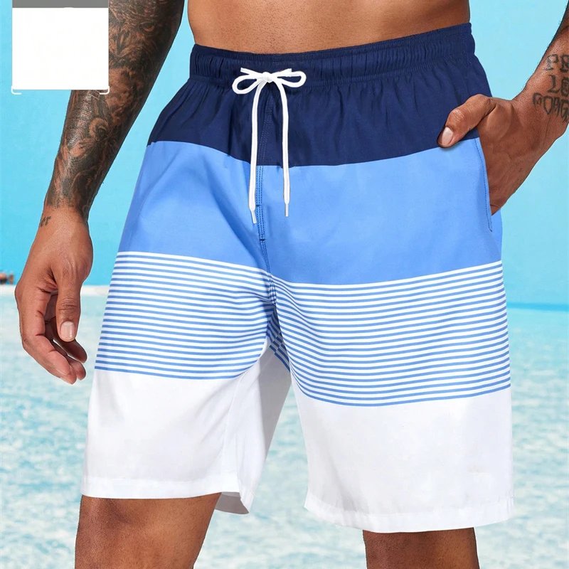 614896-wmjioq.jpg Sea Beach Casual Classic Stripe Beach Shorts For Men Loose Breathable Quick Dry Sport Board Short Summer Fashion New Short Pant - Image 4