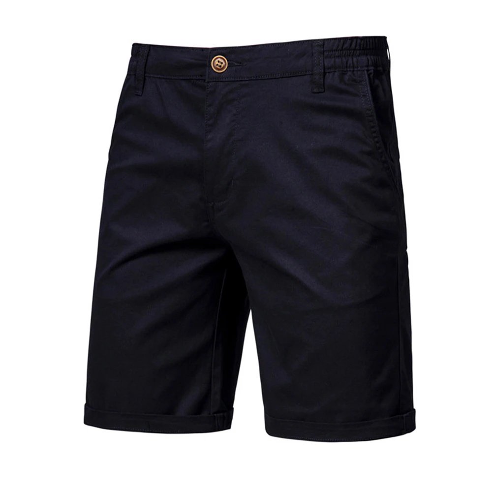 2024 New Summer 100% Cotton Shorts Men Solid Color Elastic Waist Short Pants High Quality Casual Business Social Men's Shorts 2024 New Summer 100% Cotton Shorts Men Solid Color Elastic Waist Short Pants High Quality Casual Business Social Men's Shorts