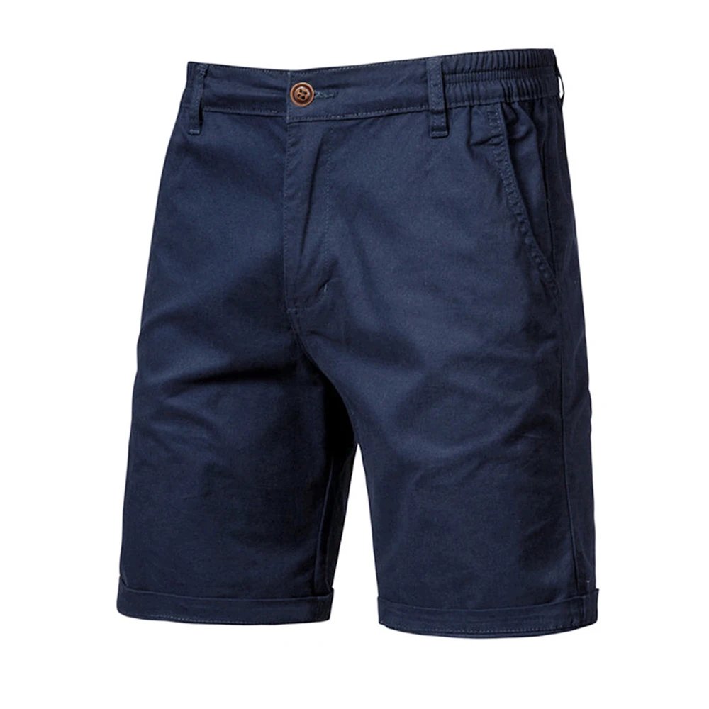 2024 New Summer 100% Cotton Shorts Men Solid Color Elastic Waist Short Pants High Quality Casual Business Social Men's Shorts 2024 New Summer 100% Cotton Shorts Men Solid Color Elastic Waist Short Pants High Quality Casual Business Social Men's Shorts