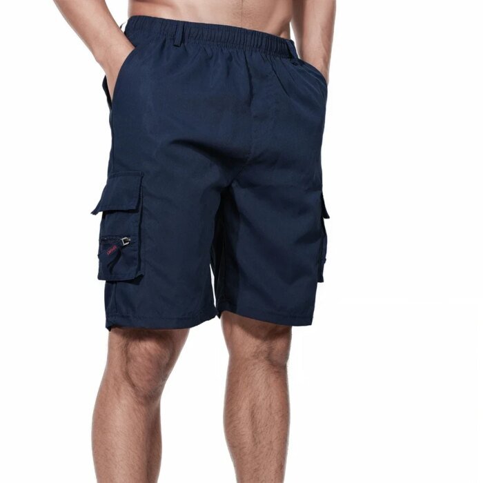 Men's Cargo Shorts Summer Oversized Pants Elastic Waist Large Size Outdoor Jogging Sweatpants Trend Multi Pockets Men Clothes - Image 3