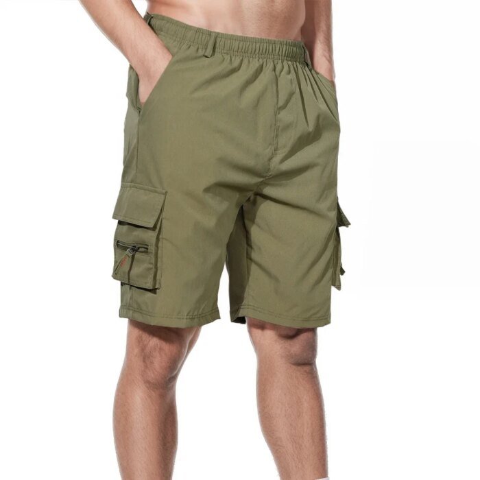 Men's Cargo Shorts Summer Oversized Pants Elastic Waist Large Size Outdoor Jogging Sweatpants Trend Multi Pockets Men Clothes - Image 4