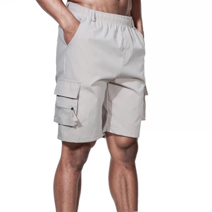 Men's Cargo Shorts Summer Oversized Pants Elastic Waist Large Size Outdoor Jogging Sweatpants Trend Multi Pockets Men Clothes - Image 2