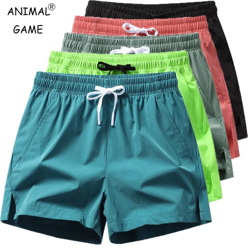 615928-7ulgan.jpg Summer Mens Sports Sweatpants casual Shorts Pockets Basic Solid Color Lightweight Pants Jogging Beach Shorts Men - Image 1