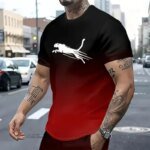 Animal T-Shirts For Men 3d Print T-Shirt Mens Sports T-Shirt Street Fashion Short Sleeve Tee Shirts Loose Oversized Men Clothing - Image 6