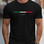 Men's summer casual and fashionable Italian letter printed loose T-shirt, round-neck sport T-shirt, 100% pure cotton breathable