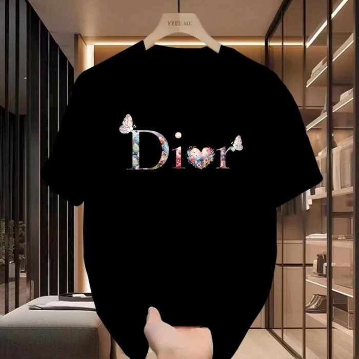 Women High Quality Casual T-Shirt Harajuku Y2k Designer Ladies Luxury Tees Female Vintage Trendy Pure Cotton Pullover T Shirts - Image 2