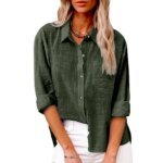 Cotton Linen Long Sleeve Shirts for Women T Shirt Solid Fashion T-Shirt Woman Clothes Tshirt Elegant Casual Tops Tees Streetwear - Image 4