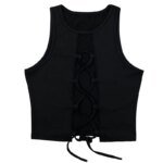 Sexy Strap Hollow Out Bare Midriff Halter Crop Tops Women Tank Top Casual Sleeveless Cropped Vest Camisole Tube Top Female - Image 5