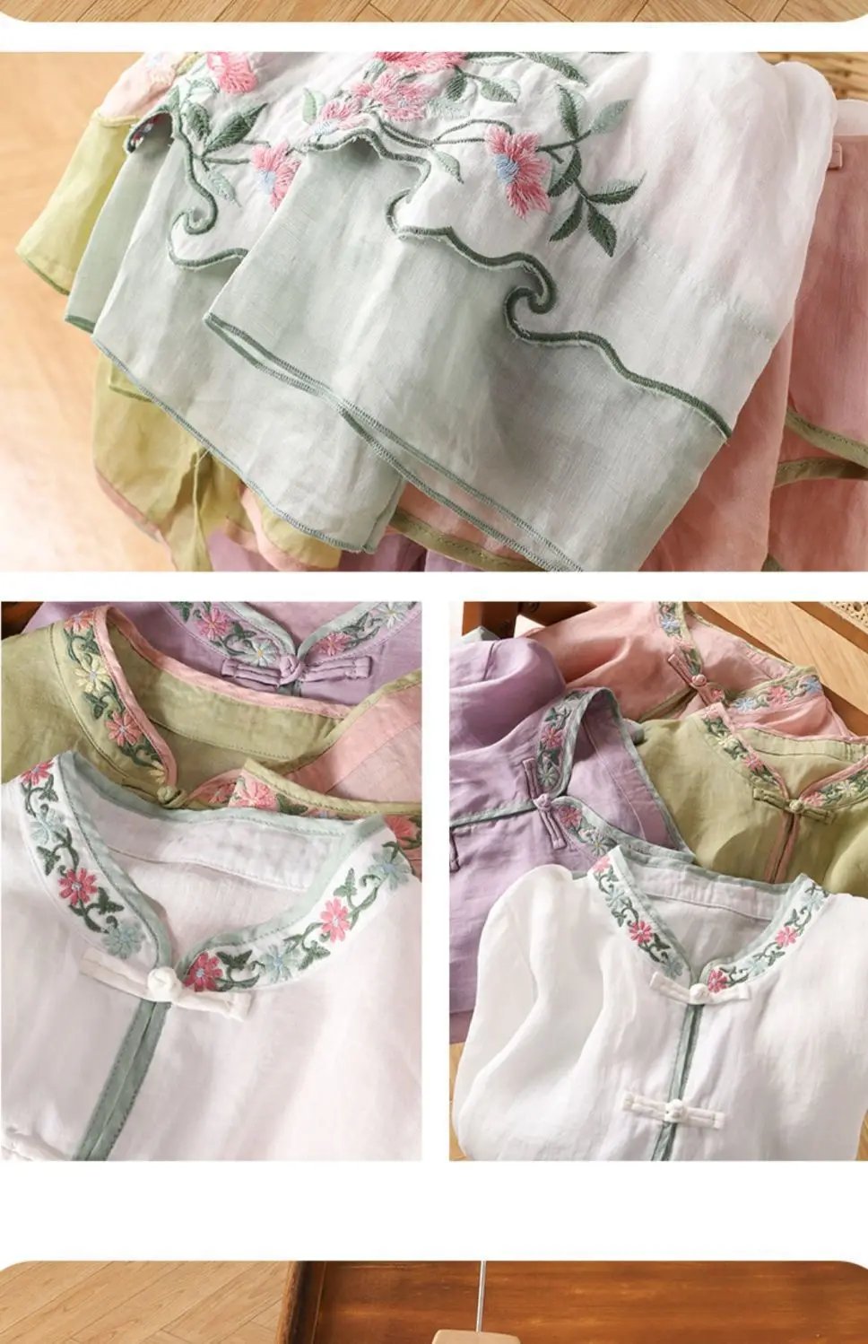 Summer Vintage Tshirt Woman Clothes Cotton Linen Tops Tee Loose Embroidered T-Shirts Women Harajuku Casual Blusas Ladies T Shirt