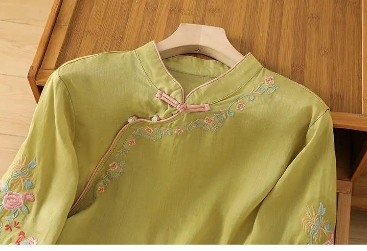 Summer Vintage Tshirt Woman Clothes Cotton Linen Tops Tee Loose Embroidered T-Shirts Women Harajuku Casual Blusas Ladies T Shirt