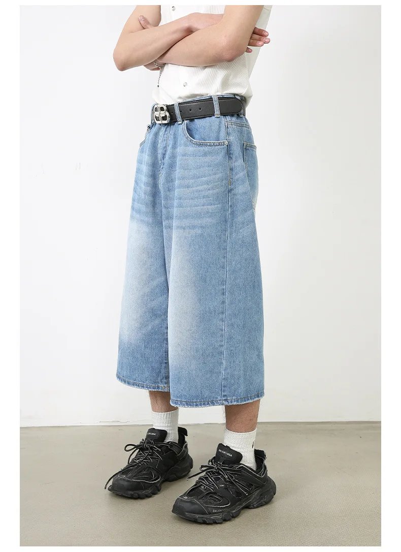Harajuku Vintage High Waist Black Retro Washed Denim Shorts Women's Fashion Casual Loose Fit Y2K Streetwear Mid Long Short Harajuku Vintage High Waist Black Retro Washed Denim Shorts Women's Fashion Casual Loose Fit Y2K Streetwear Mid Long Short