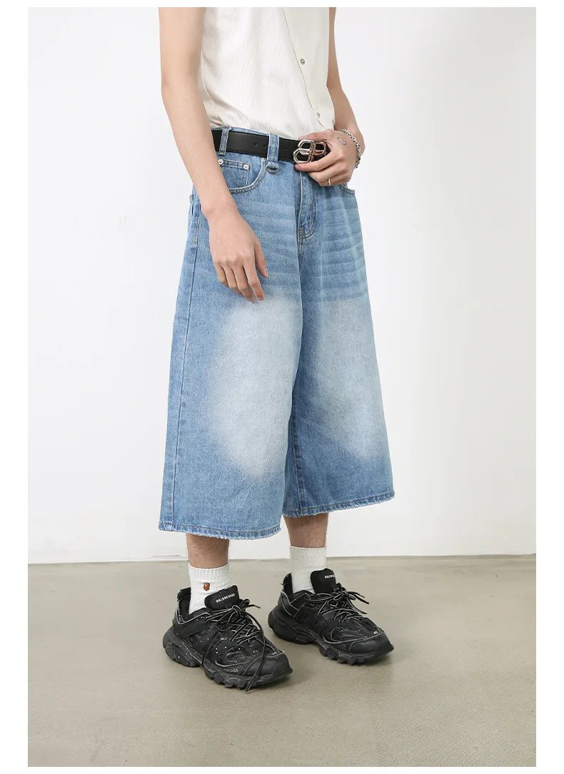 Harajuku Vintage High Waist Black Retro Washed Denim Shorts Women's Fashion Casual Loose Fit Y2K Streetwear Mid Long Short Harajuku Vintage High Waist Black Retro Washed Denim Shorts Women's Fashion Casual Loose Fit Y2K Streetwear Mid Long Short
