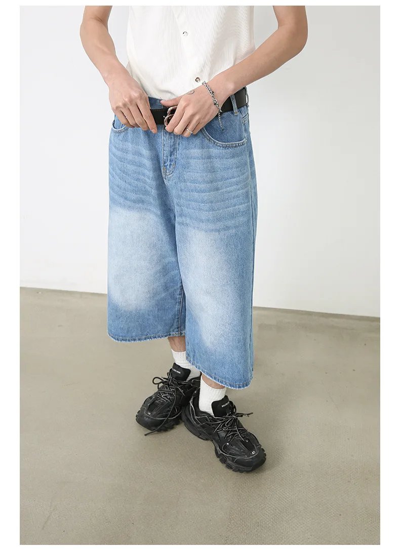 Harajuku Vintage High Waist Black Retro Washed Denim Shorts Women's Fashion Casual Loose Fit Y2K Streetwear Mid Long Short Harajuku Vintage High Waist Black Retro Washed Denim Shorts Women's Fashion Casual Loose Fit Y2K Streetwear Mid Long Short